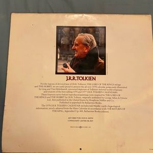 Vintage 1978 J.R.R. Tolkien Lord of the Rings Calendar
